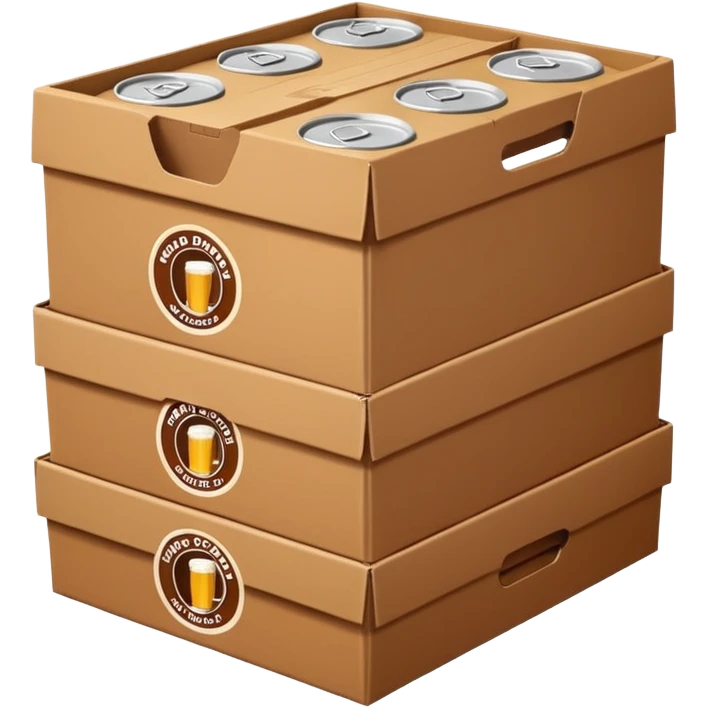 stack of many beer boxes emoji