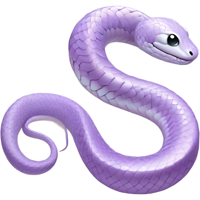 Light purple snake realistic emoji