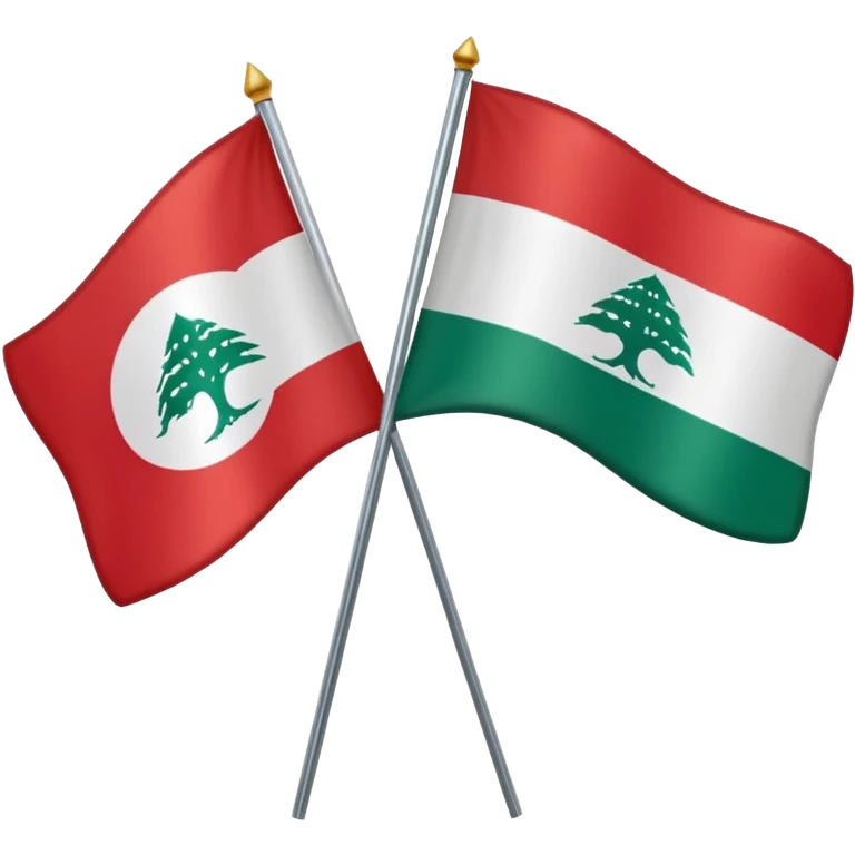 half the iraq flag and half the lebanese flag sticked together emoji