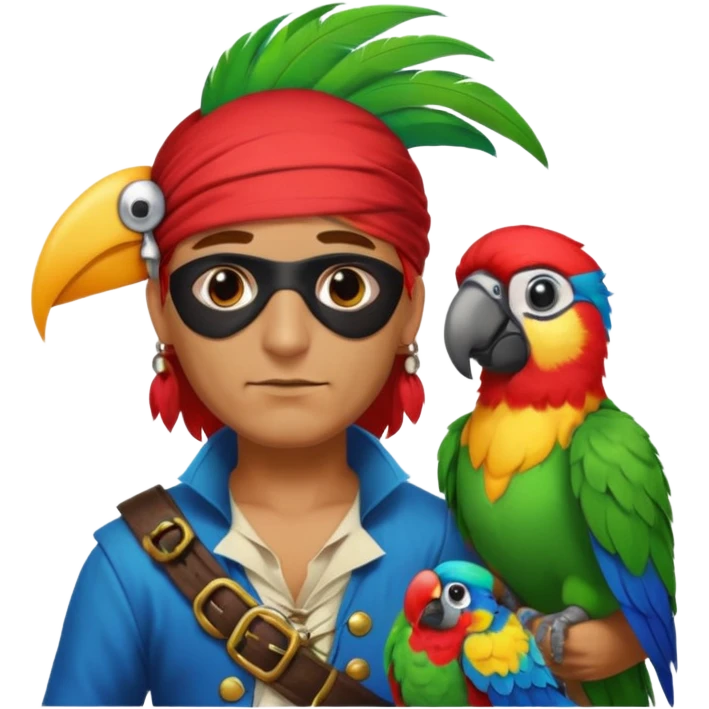 pirate and parrot emoji