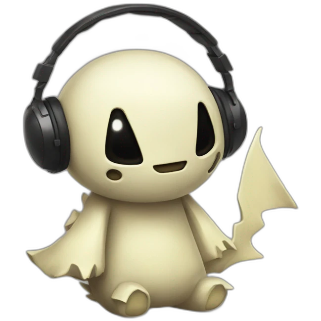 Mimikyu with headset emoji