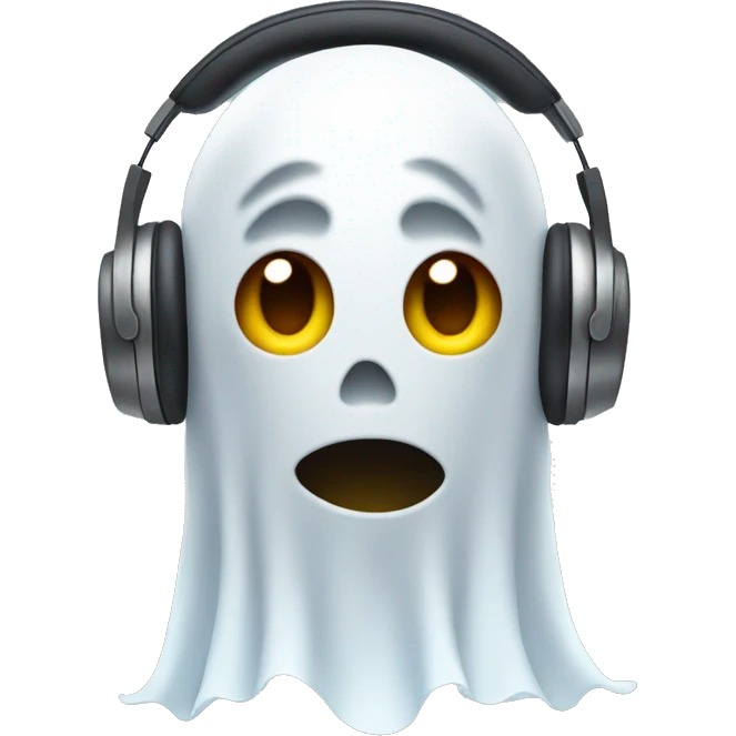 ghost with headphones emoji