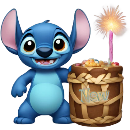 Stitch happy new year emoji