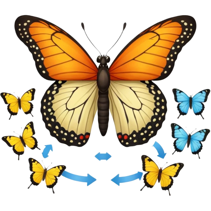 butterfly life cycle emoji