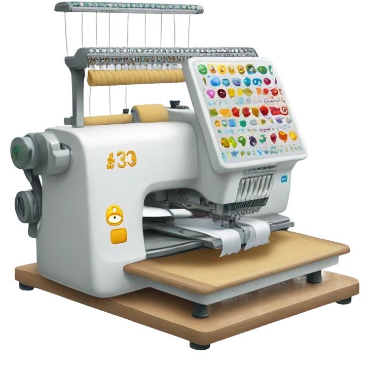 Embroidery machine emoji