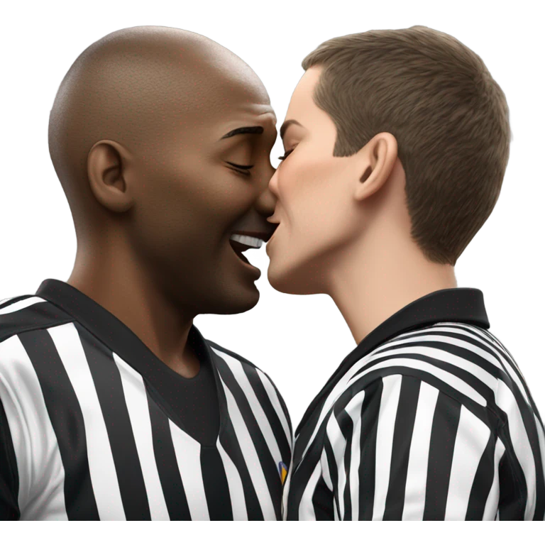 Referee kissing player emoji