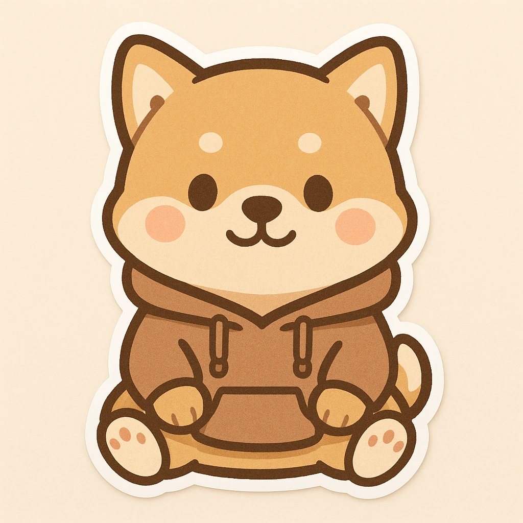 Dog wearing hoodie emoji