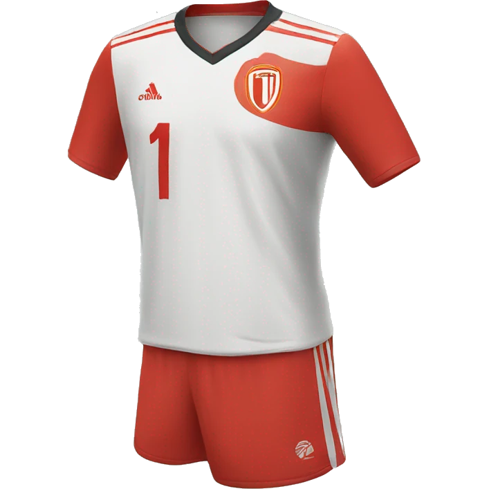  Red soccer jersey number 11 emoji