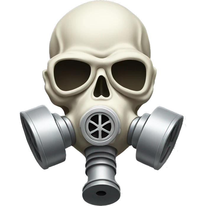 Bone Skull wearing a gas mask emoji