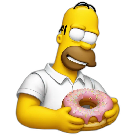 Homer Avec un donut emoji