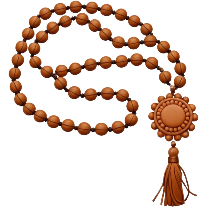 Prayer Beads Rudraksha white  emoji