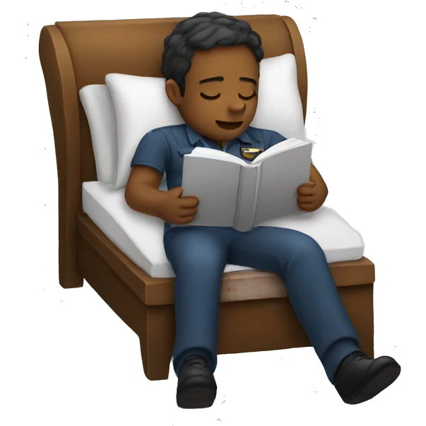 Sleeping with Book as Pilot  emoji