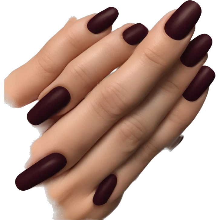 Dark red nails emoji