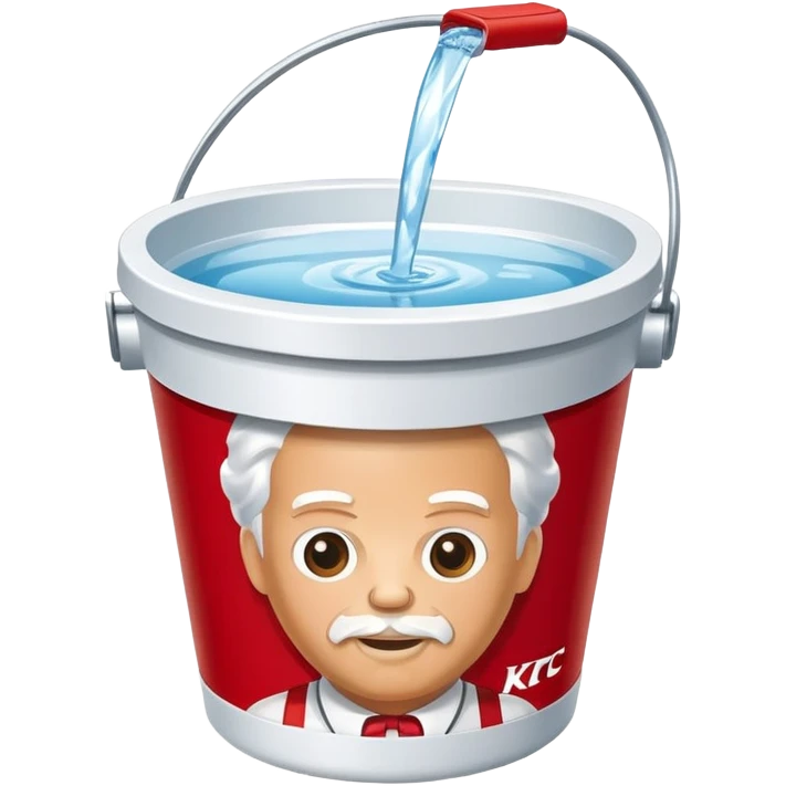 kfc bucket but with water emoji