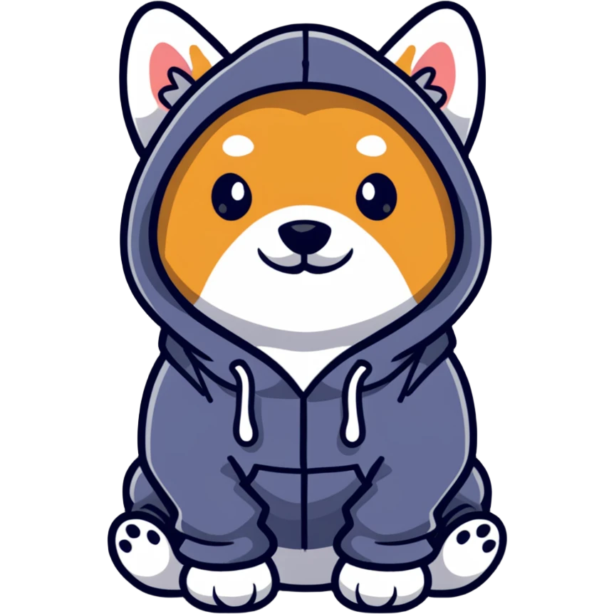 Dog wearing hoodie  emoji