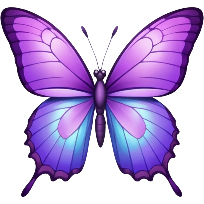 Purple butterfly with sharp ends on their wings emoji