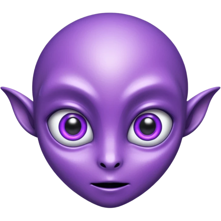 glitter purple alien emoji