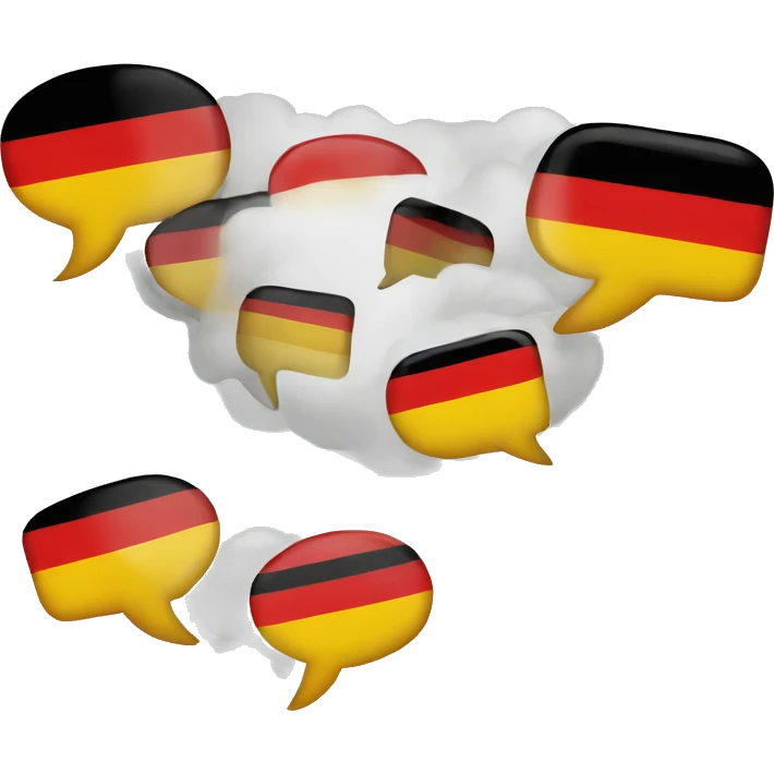speech bubble with german flag emoji