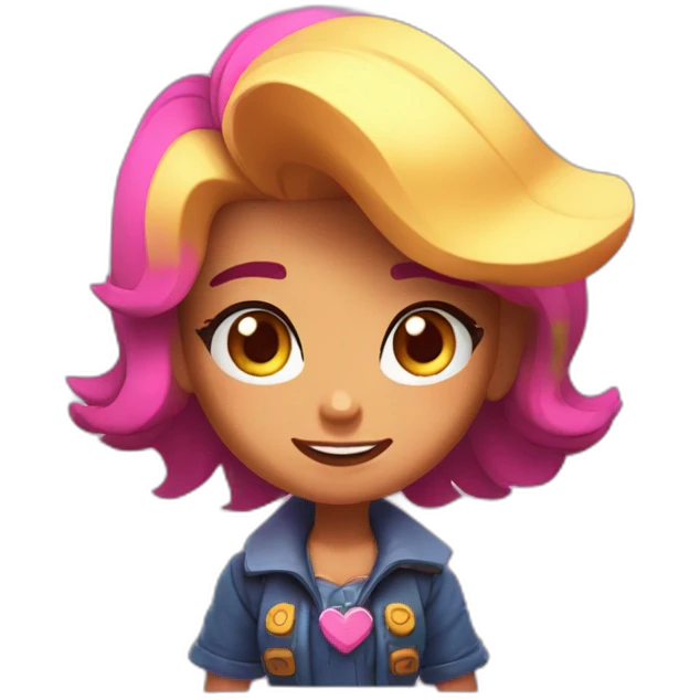 Maisie dans Brawl Stars avec un coeur emoji