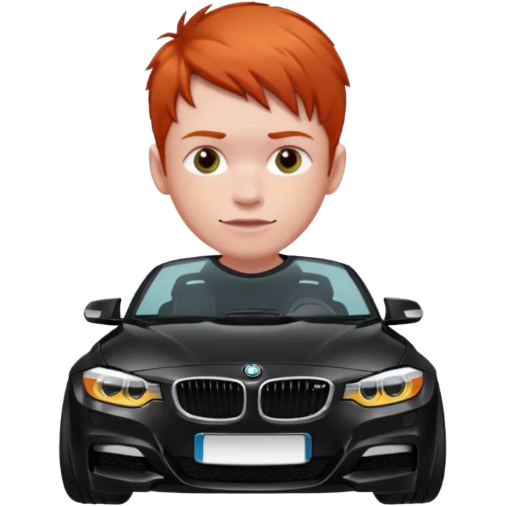 Red head boy on bmw f31 black emoji