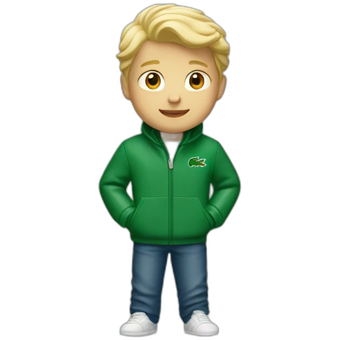 Blond boy with lacoste jacket emoji