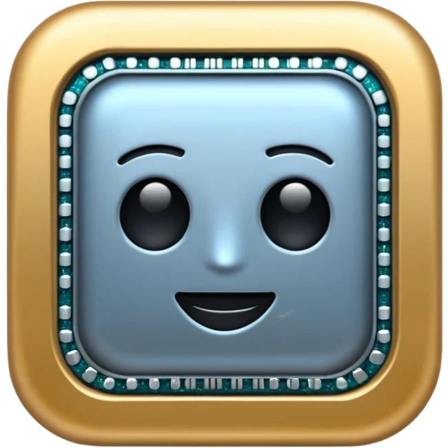 emoji for AI, computer chip with sparkles emoji