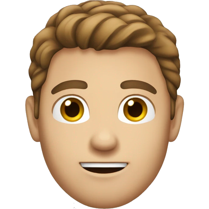 man, Caucasian, brown hair, handsome emoji