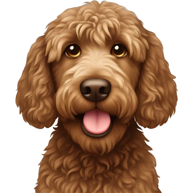 brown labradoodle  emoji