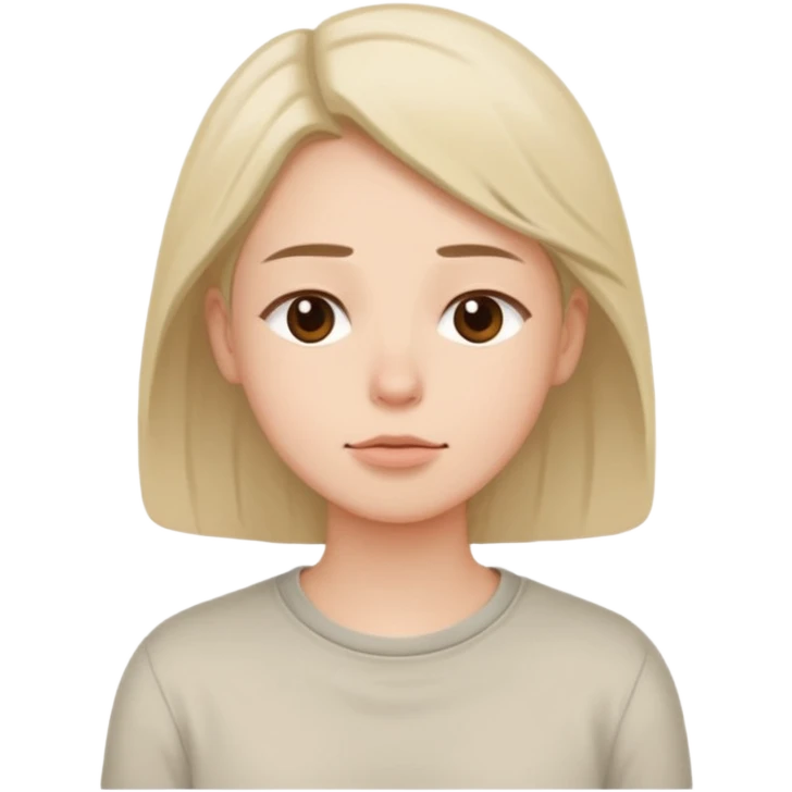 person taking a deep breath, relaxed expression, simple style emoji emoji