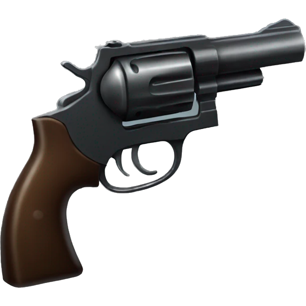 Dark gun revolver emoji
