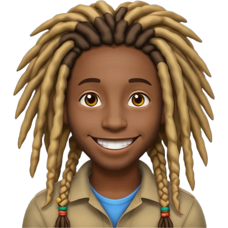 a black african with dreadlocks emoji emoji