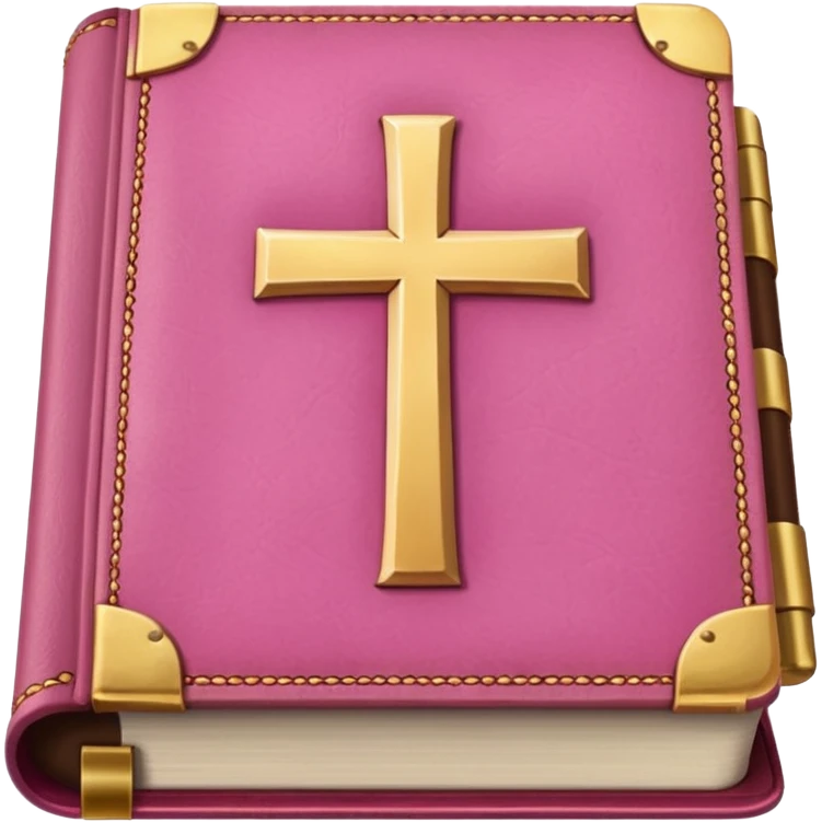 A pink bible emoji