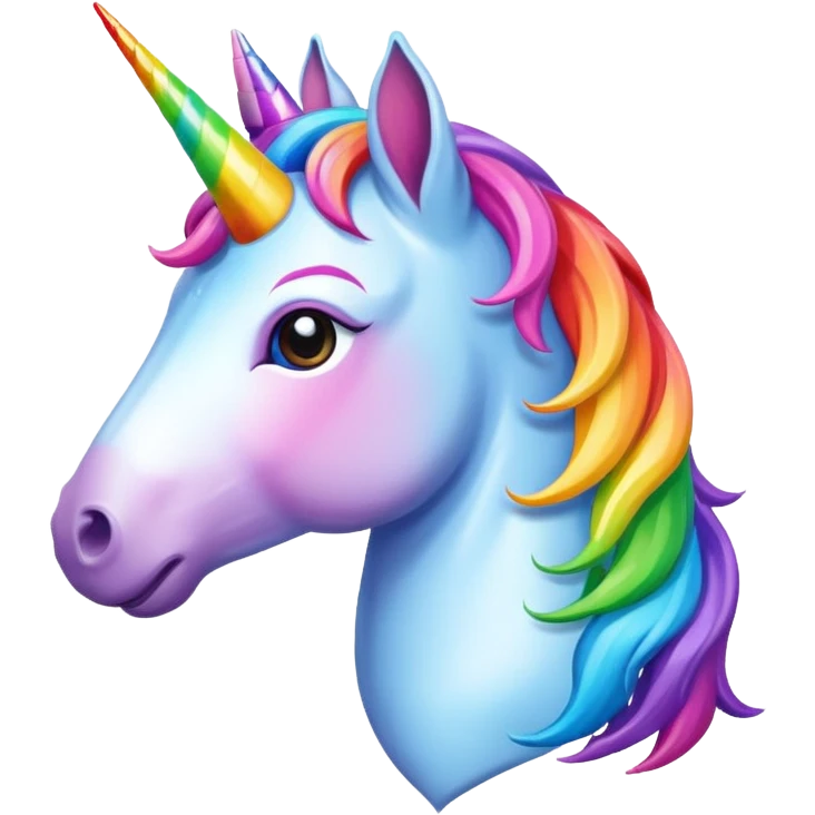 Rainbow unicorn emoji