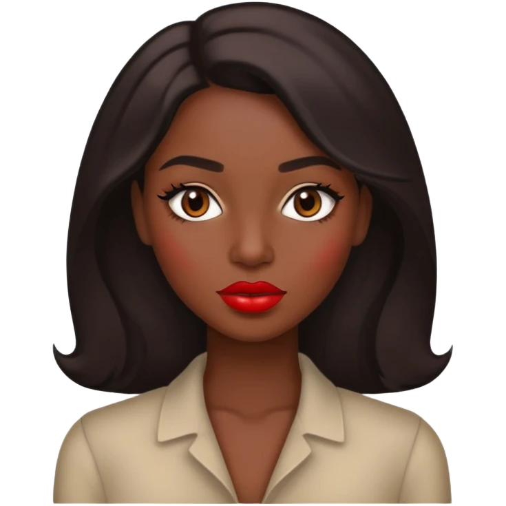 👩🏽‍🦱🫦 emoji