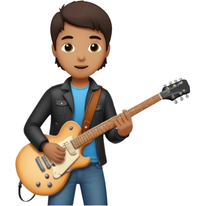guitarist with electric guitar emoji