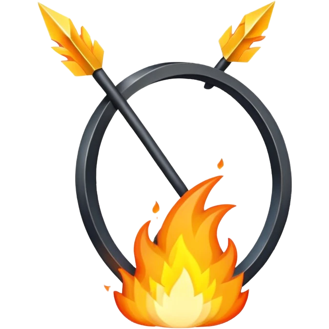 arco de flechas de fuego emoji