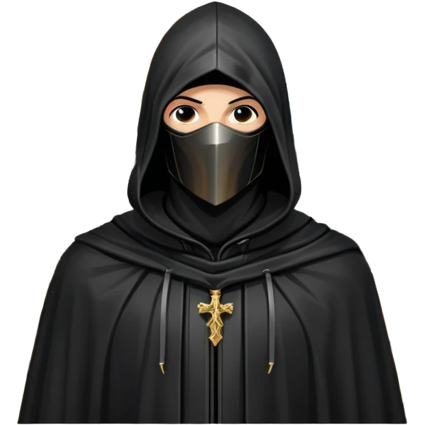 icon featuring Assasin's Creed in an iconic assassin's hood, standing tall against the backdrop of Florence. The design captures the essence of adventure, with intricate details of historical architecture and a sense of mystery. The character is poised, ready for action. transparent background. emoji