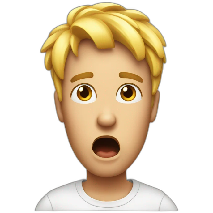 A person getting shocked emoji