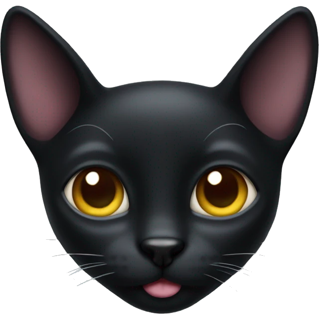 black cat with heart eyes  emoji