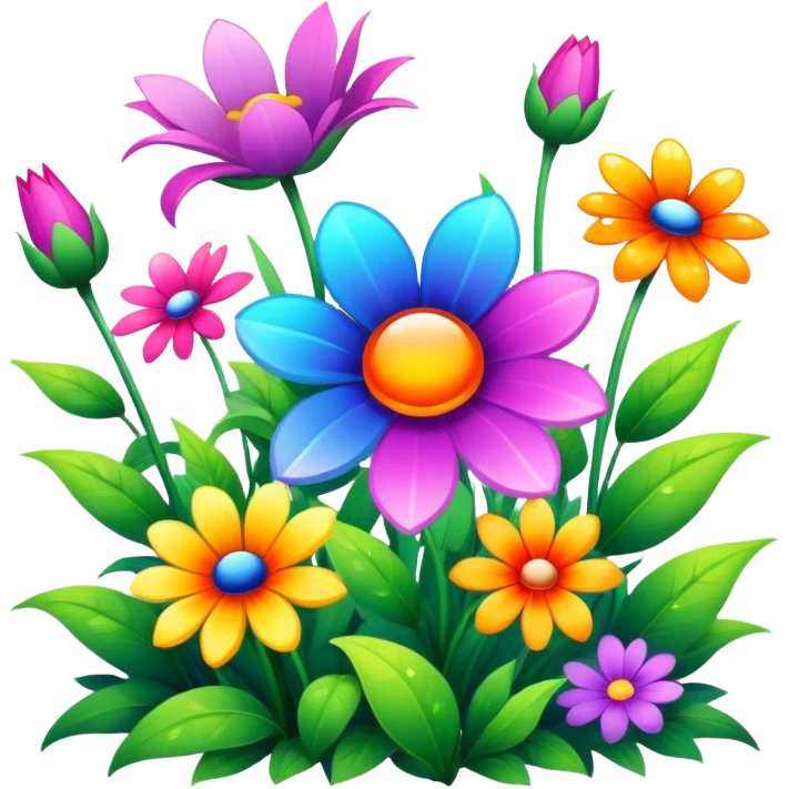 magical flower garden with sparkling accents emoji