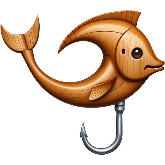 wooden fish hook emoji