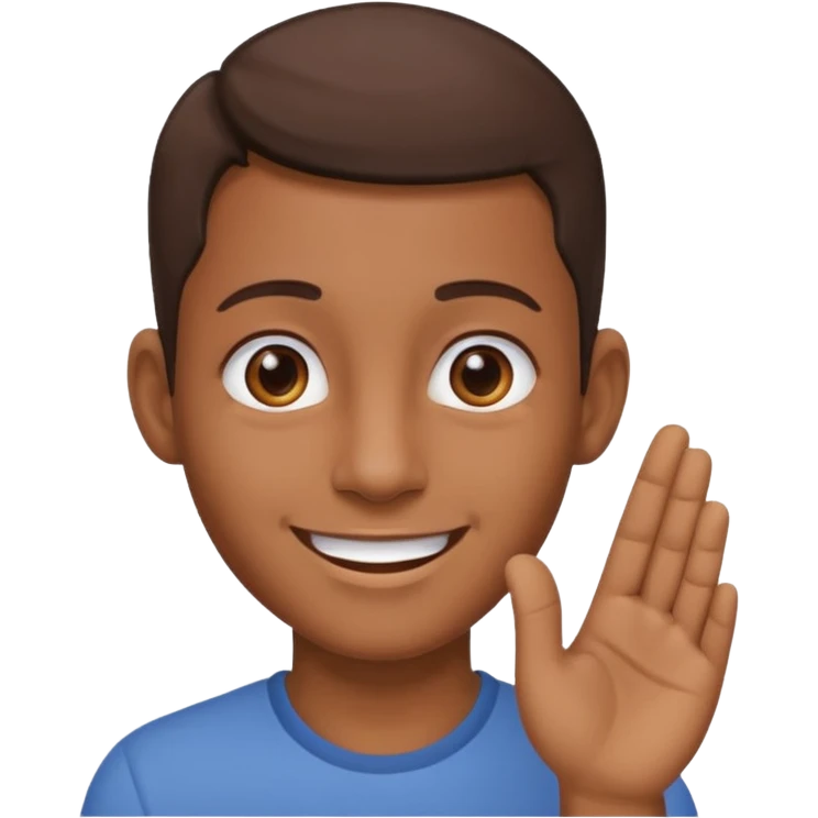 👂🏾🤏🏾 combined with a smile  emoji