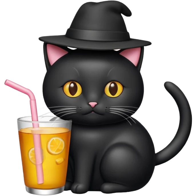 cat drink holders with hat emoji