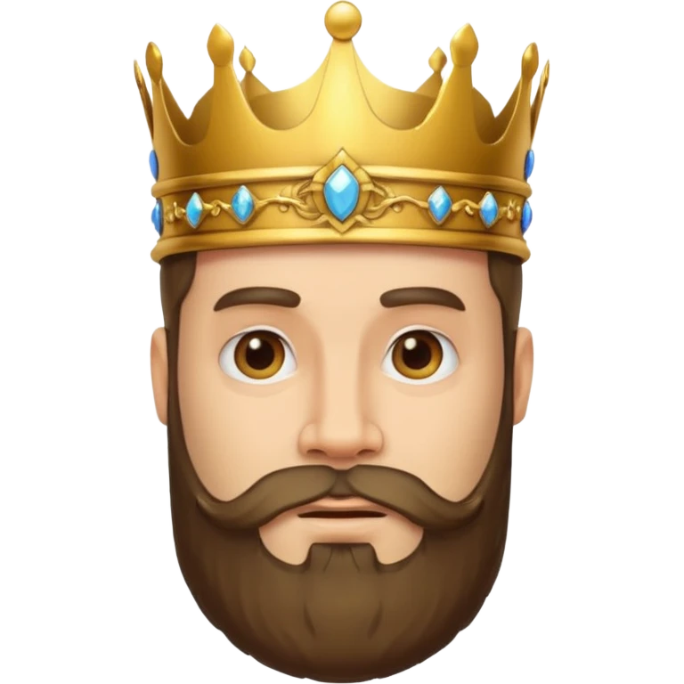 Bearded King, King with golden beard and ornate crown. emoji