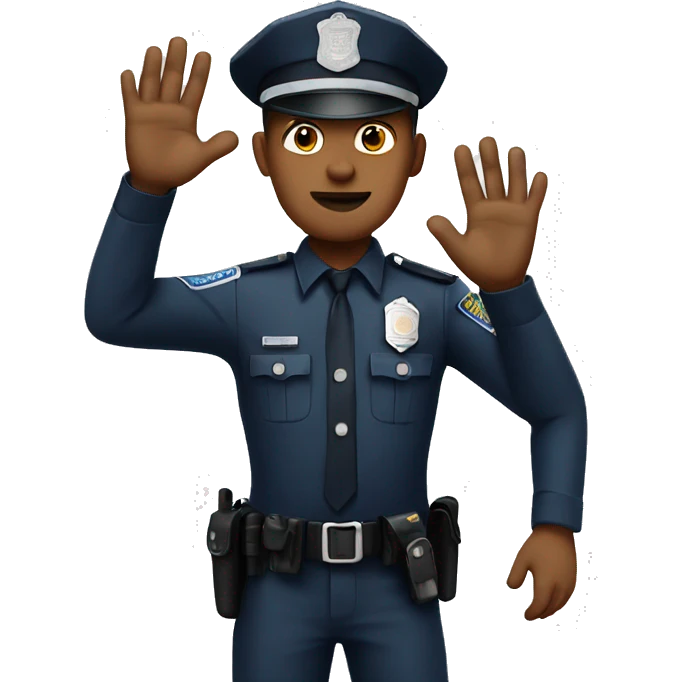 Police man show his hand emoji