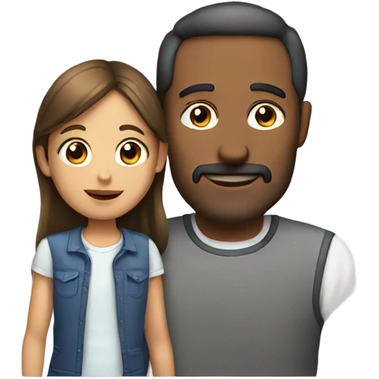 Father with girl emoji
