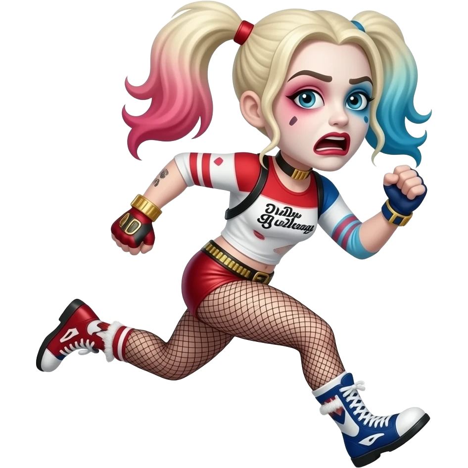 harley quinn corriendo de susto emoji