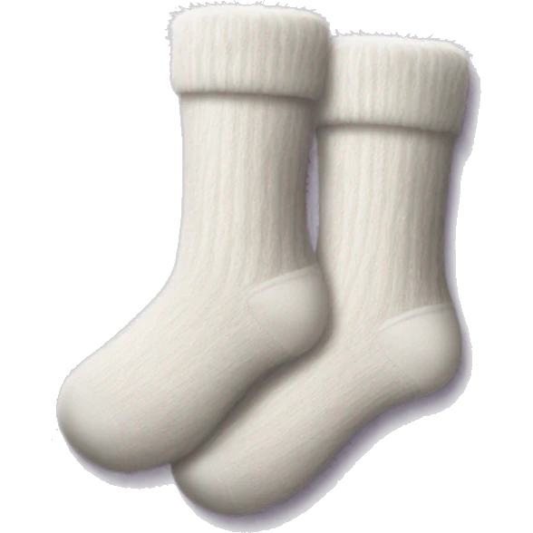 White Hairy legs with white dirty crew socks bottom of one sock visible emoji