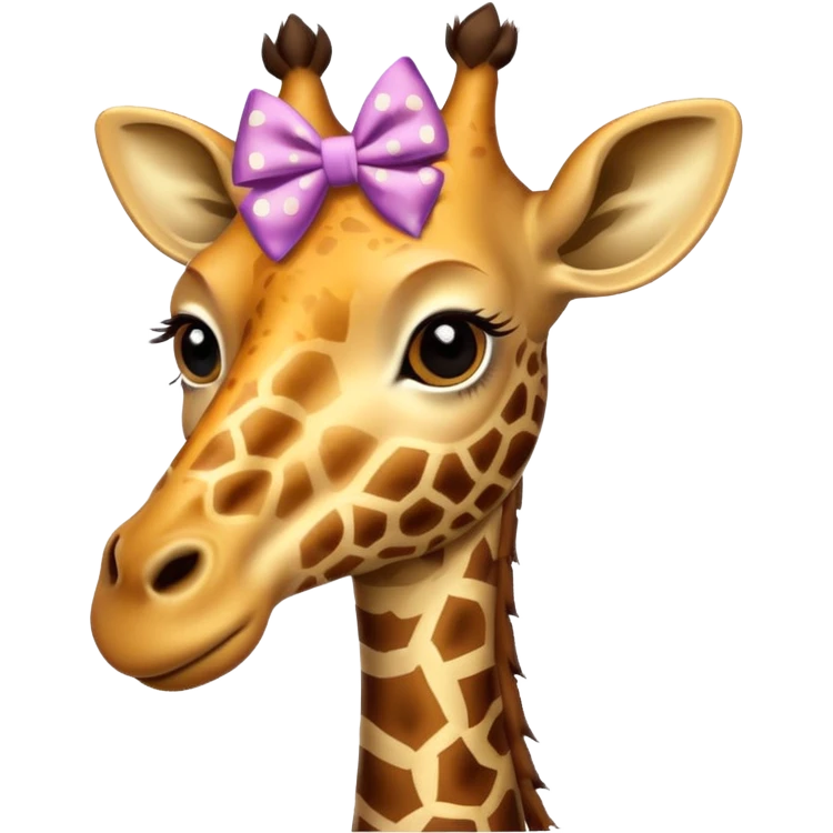 Jirafa con un moño  emoji