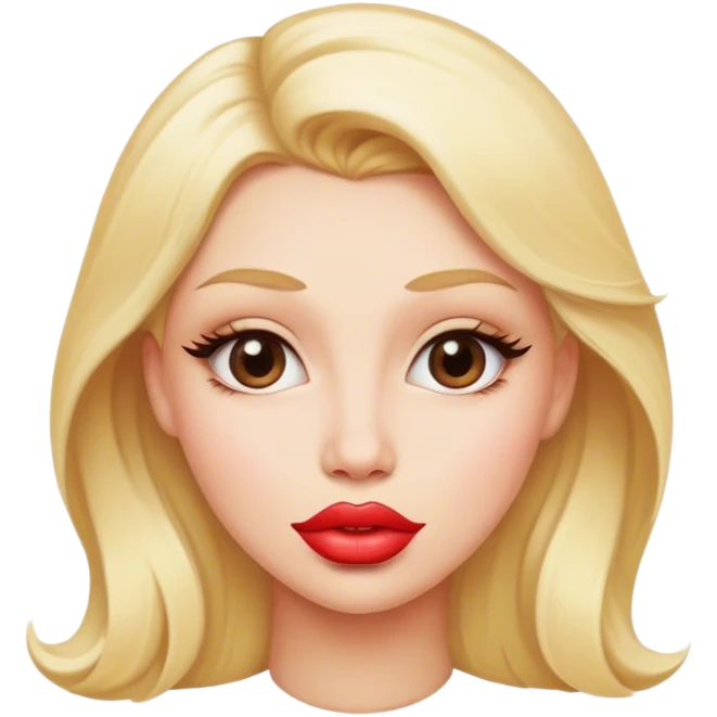 blonde bimbo with big lips sfw emoji